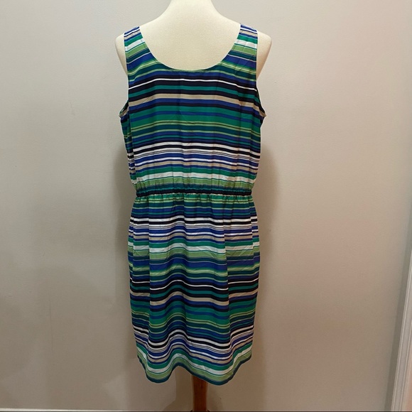Loft Outlet Sleeveless Scoop Neck Striped Dress - Picture 6 of 9